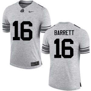 Men's Ohio State Buckeyes #16 J.T. Barrett Gray Nike NCAA College Football Jersey Super Deals GVY2644TG